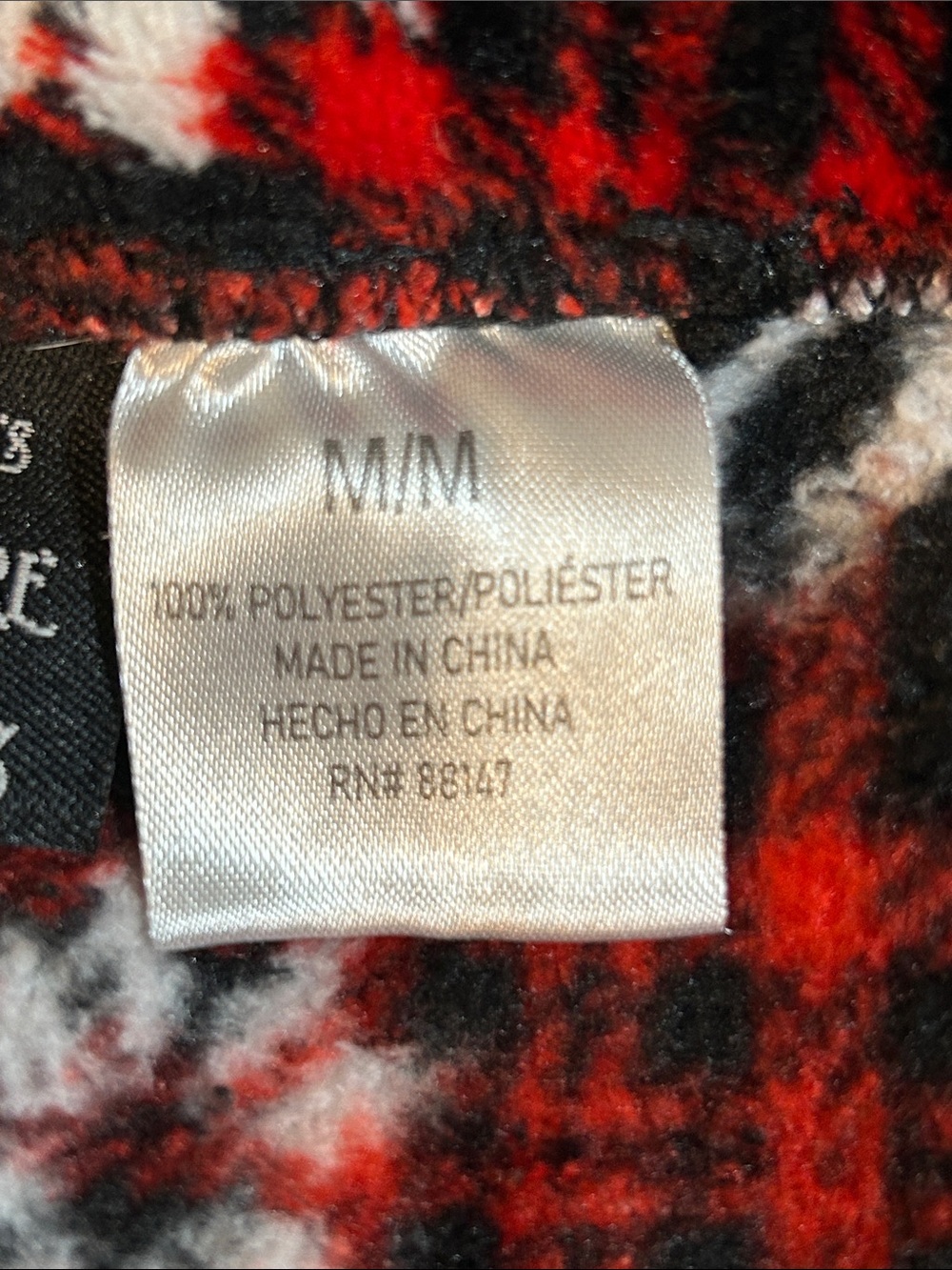 Nightmare Before Christmas Velour Red Black White PJ Pajama Pants Size M - Picture 4 of 5